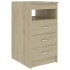 Cajonera de madera contrachapada color roble Sonoma 40x50x76