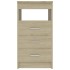 Cajonera de madera contrachapada color roble Sonoma 40x50x76