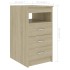 Cajonera de madera contrachapada color roble Sonoma 40x50x76