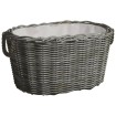 Cesta de leña asas de transporte sauce natural gris 59x42x28 cm