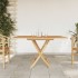 Mesa de jardín plegable madera maciza de teca 120x120x75