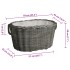 Cesta de leña asas de transporte sauce natural gris 59x42x28
