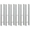 Anclajes de valla 6 uds acero galvanizado plateado 9x6x60 cm