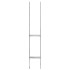 Anclajes de valla 6 uds acero galvanizado plateado 9x6x60