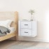 Mesita de noche de pared blanco brillante 50x36x47