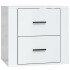 Mesita de noche de pared blanco brillante 50x36x47