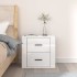 Mesita de noche de pared blanco brillante 50x36x47