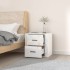 Mesita de noche de pared blanco brillante 50x36x47