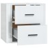 Mesita de noche de pared blanco brillante 50x36x47