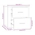 Mesita de noche de pared blanco brillante 50x36x47