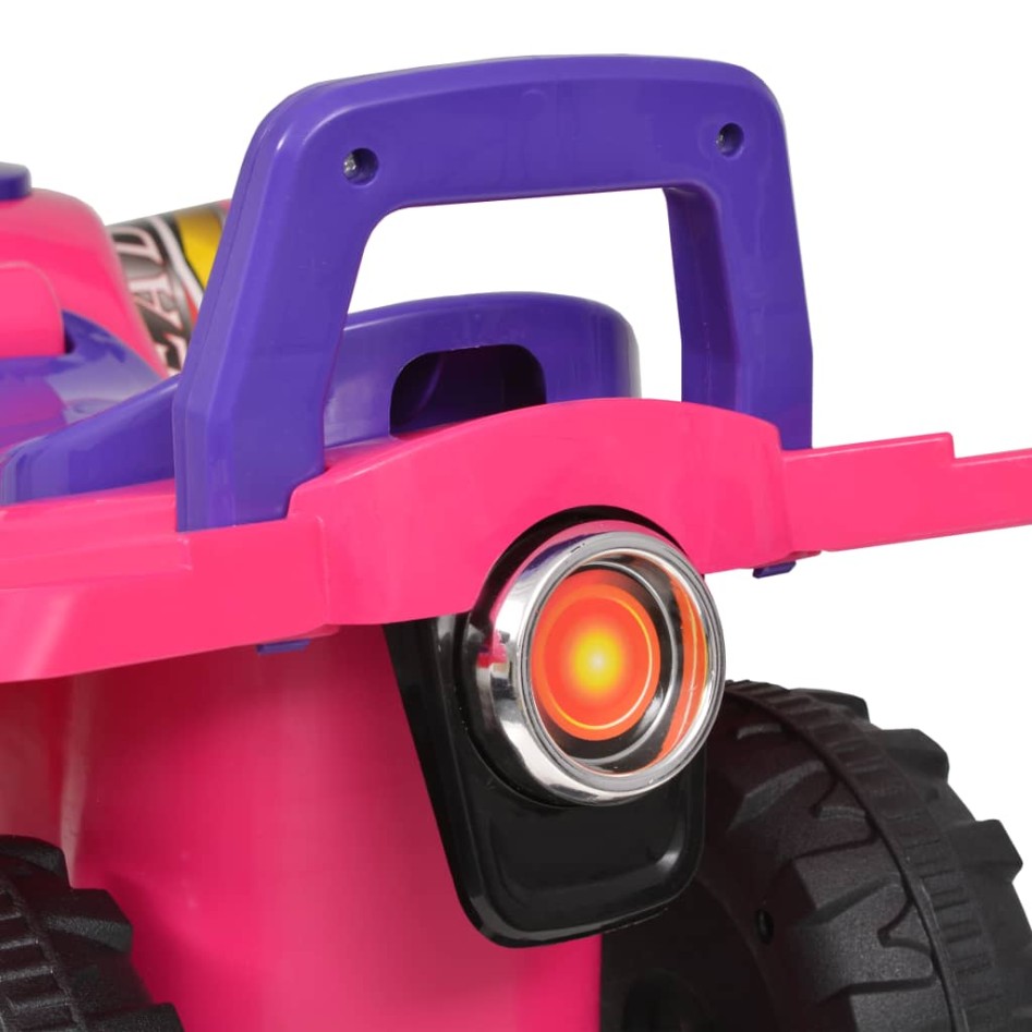 Quad ATV correpasillos infantil con sonidos y luces rosa