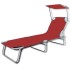 Tumbona plegable con capota acero y tela