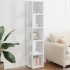 Mueble de esquina madera contrachapada blanco 33x33x164,5