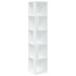 Mueble de esquina madera contrachapada blanco 33x33x164,5