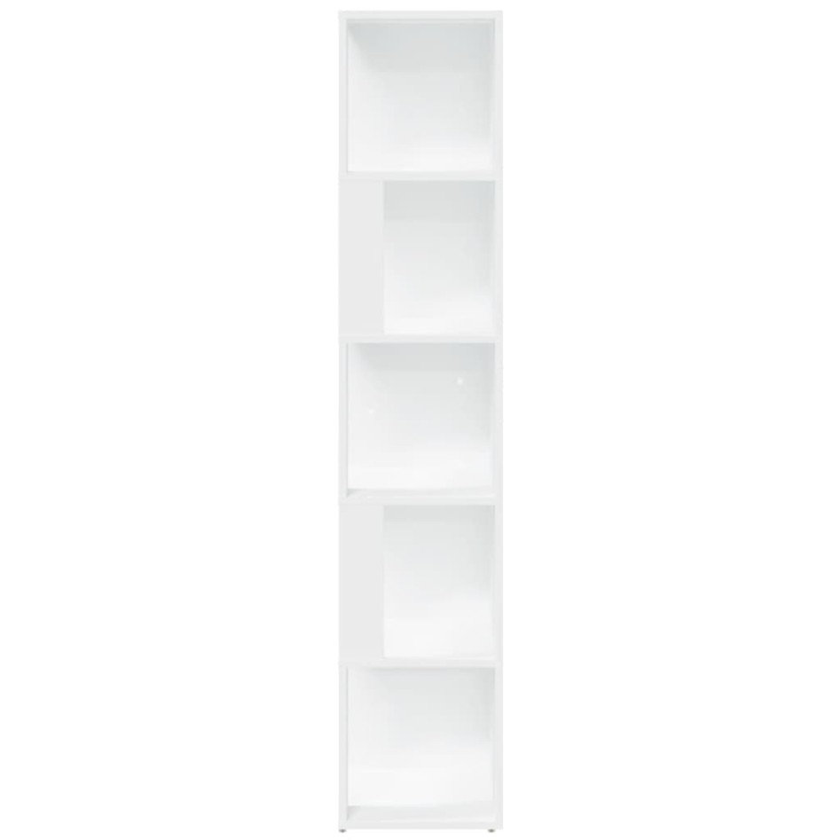 Mueble de esquina madera contrachapada blanco 33x33x164,5