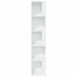 Mueble de esquina madera contrachapada blanco 33x33x164,5