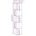 Mueble de esquina madera contrachapada blanco 33x33x164,5
