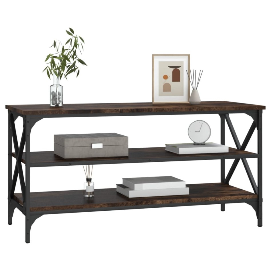 Mueble para TV madera contrachapada roble ahumado 100x40x50