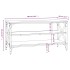 Mueble para TV madera contrachapada roble ahumado 100x40x50