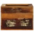 Taburete de madera maciza reciclada 40x30x40