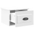 Mesitas de noche de pared 2 uds blanco brillante 41,5x36x28