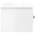 Mesitas de noche de pared 2 uds blanco brillante 41,5x36x28