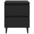 Mesita de noche madera contrachapada negro 40x35x50