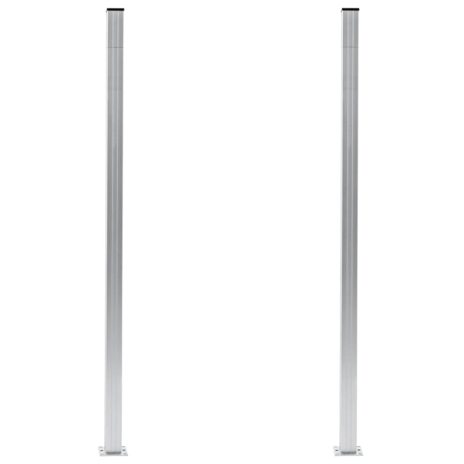 Postes de valla 2 unidades aluminio 185