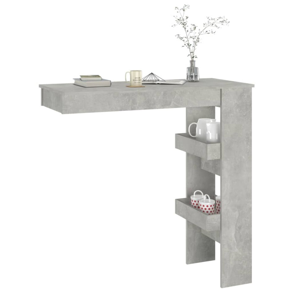 Mesa de bar de pared madera contrachapada gris