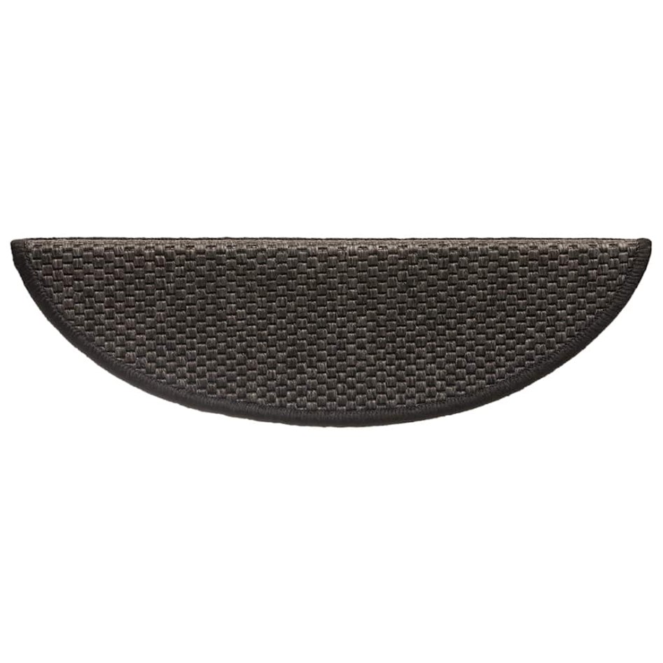 Alfombra autoadhesiva escalera sisal 15 uds antracita
