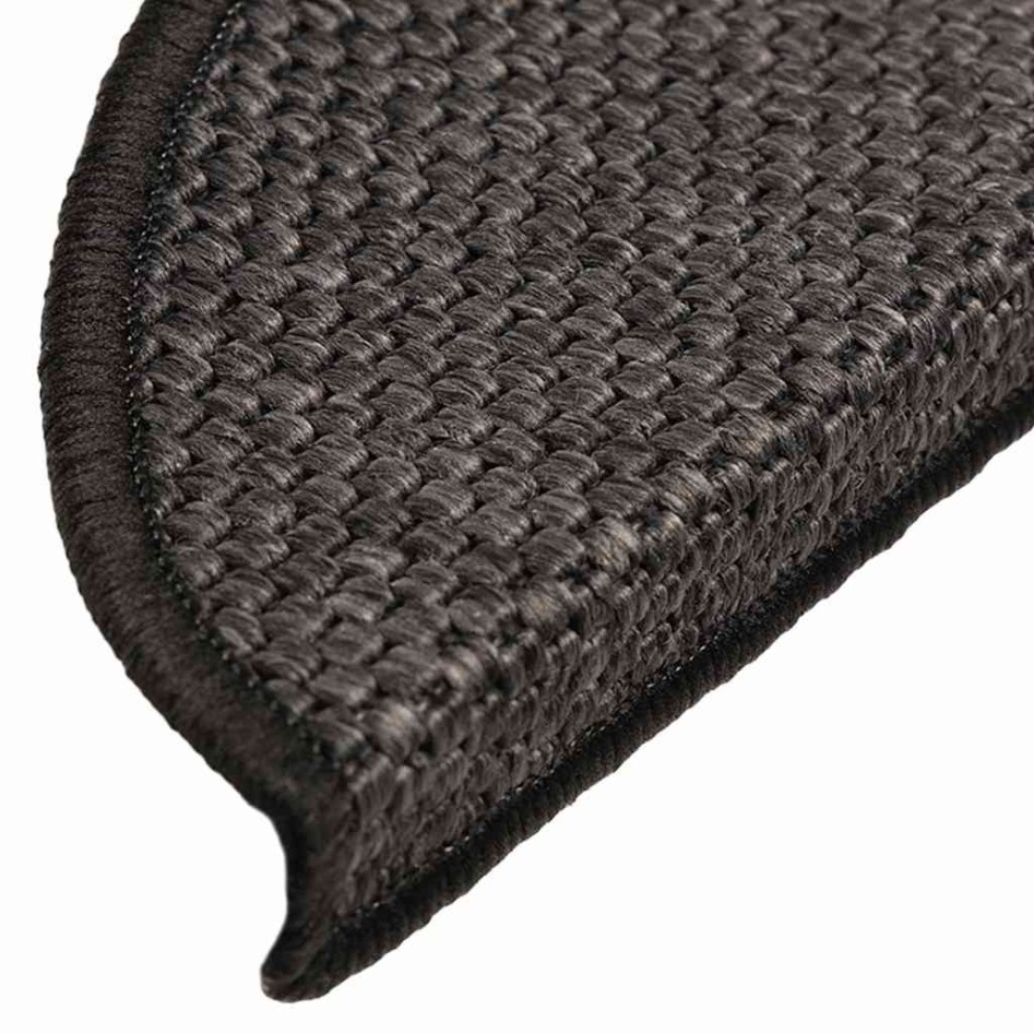 Alfombra autoadhesiva escalera sisal 15 uds antracita