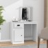 Tocador con espejo madera contrachapada blanco 90x50x132,5