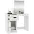 Tocador con espejo madera contrachapada blanco 90x50x132,5