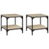 Mesas auxiliares 2 uds contrachapada roble Sonoma 40x40x40