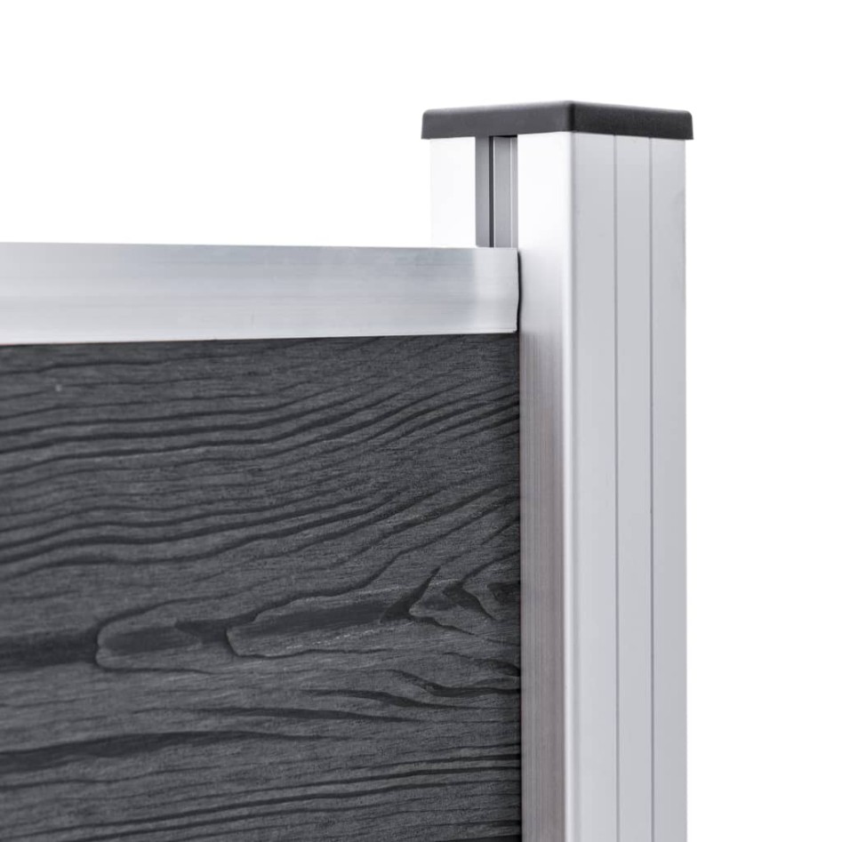 Postes de valla 2 unidades aluminio 185