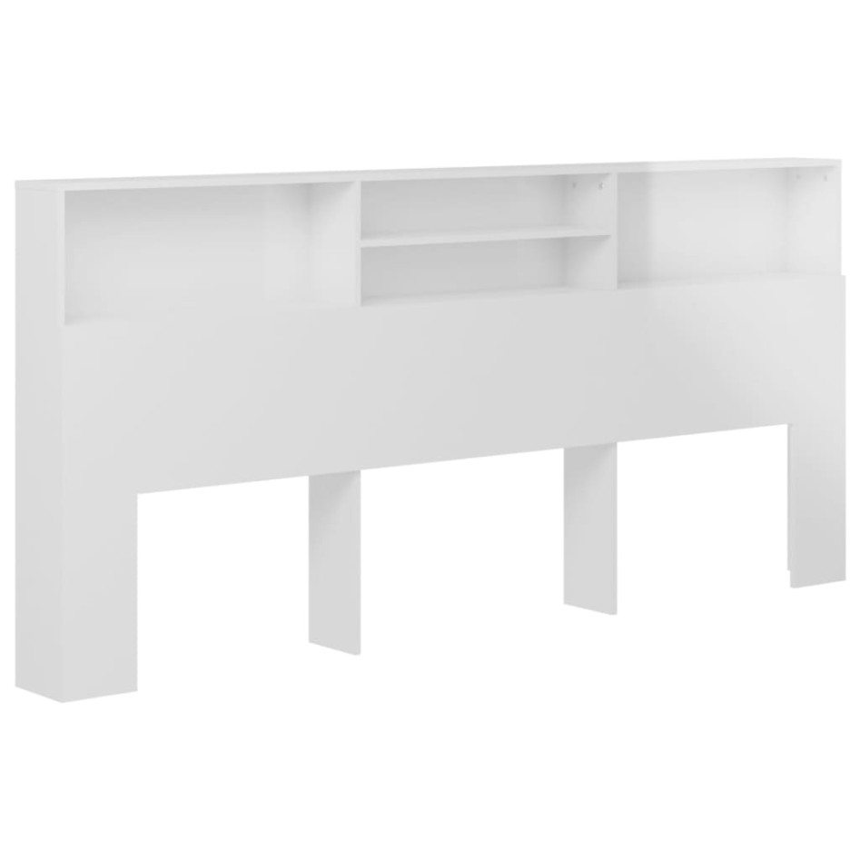 Mueble cabecero blanco brillante 220x19x103,5