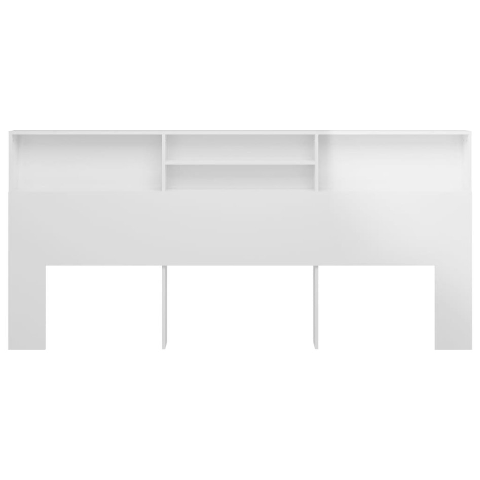 Mueble cabecero blanco brillante 220x19x103,5