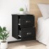 Mesitas de noche de pared 2 uds negras 41,5x36x53