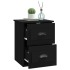 Mesitas de noche de pared 2 uds negras 41,5x36x53