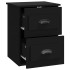 Mesitas de noche de pared 2 uds negras 41,5x36x53