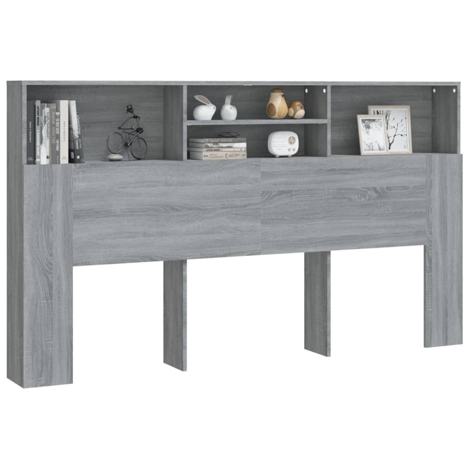 Mueble cabecero gris Sonoma 180x19x103,5