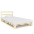 Estructura cama palets sin colchón madera maciza pino