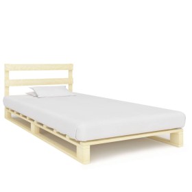 Estructura cama palets sin colchón madera maciza pino