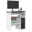 Escritorio de madera contrachapada blanco 80x45x74 cm