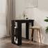 Mesa bar con estante madera contrachapada negro 102x50x103,5