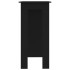 Mesa bar con estante madera contrachapada negro 102x50x103,5