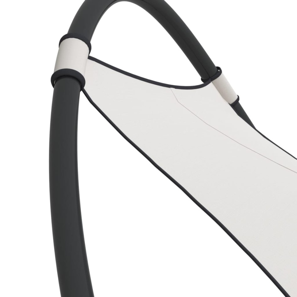 Tumbona mecedora con ruedas acero y tejido textilene