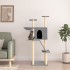 Rascador para gatos con postes de sisal gris claro 143