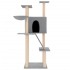 Rascador para gatos con postes de sisal gris claro 143