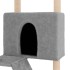 Rascador para gatos con postes de sisal gris claro 143